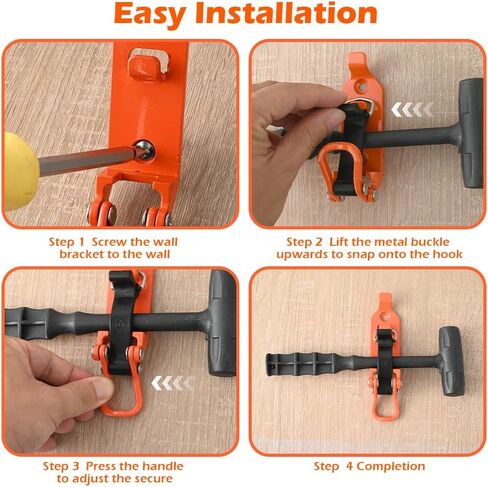 2 قطعة من رف المجرفة، حامل مجرفة لرف السقف، حامل مجرفة مشبك مطاطي للتثبيت على الحائط، مشبك سريع الفك لمعدات رف السقف in Kuwait