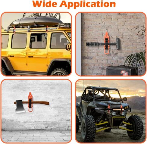 2 قطعة من رف المجرفة، حامل مجرفة لرف السقف، حامل مجرفة مشبك مطاطي للتثبيت على الحائط، مشبك سريع الفك لمعدات رف السقف in Kuwait