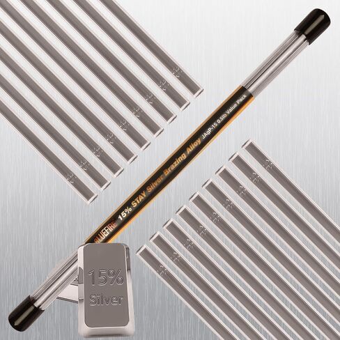 BLUEFIRE 20 Sticks 1/2 lb 15% Silver Solder Brazing Rods BCuP-5 Copper Phosphor Alloys Welding Rods 0.050" x 1/8" x 14"Brazing Rods for Copper Storage HVAC Air Conditioning Refrigerator in Saudi Arabia