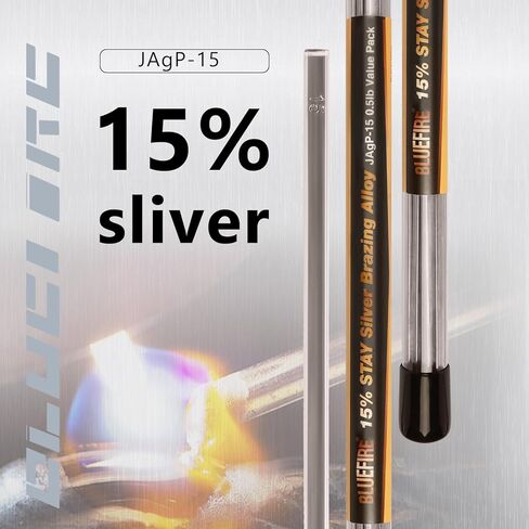 BLUEFIRE 20 Sticks 1/2 lb 15% Silver Solder Brazing Rods BCuP-5 Copper Phosphor Alloys Welding Rods 0.050" x 1/8" x 14"Brazing Rods for Copper Storage HVAC Air Conditioning Refrigerator in Saudi Arabia