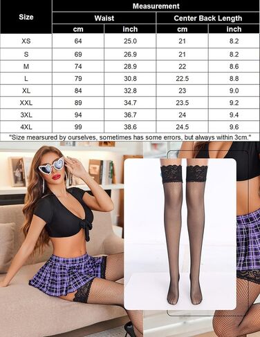 Avidlove Women Pleated Skirt Mini Skirt Sexy Skirt Lingerie Skirts Short Skirts with Stockings in Saudi Arabia