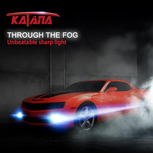 مصابيح ضباب KATANA H11 LED، H8 H9 2800 لومن 5530 رقاقة ساطعة للغاية 6500K زينون أبيض حزمة من 2 in Kuwait