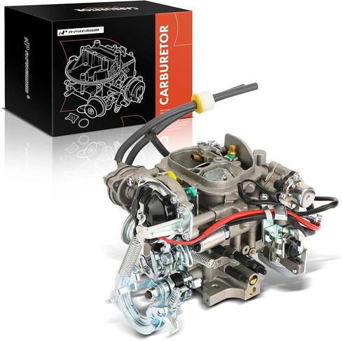A-Premium 2 Barrel Carburetor Compatible with Toyota 4Runner 1984, Celica 1981-1984, Corona 1981, Dyna/Coaster 1980, Pickup 1981-1995, Hilux 1988-1995, 2.2L 2.4L 2.8L 3.0L, Electric Choke in Kuwait