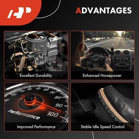 A-Premium 2 Barrel Carburetor Compatible with Toyota 4Runner 1984, Celica 1981-1984, Corona 1981, Dyna/Coaster 1980, Pickup 1981-1995, Hilux 1988-1995, 2.2L 2.4L 2.8L 3.0L, Electric Choke in Kuwait