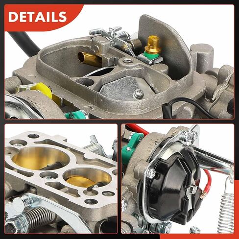 A-Premium 2 Barrel Carburetor Compatible with Toyota 4Runner 1984, Celica 1981-1984, Corona 1981, Dyna/Coaster 1980, Pickup 1981-1995, Hilux 1988-1995, 2.2L 2.4L 2.8L 3.0L, Electric Choke in Kuwait