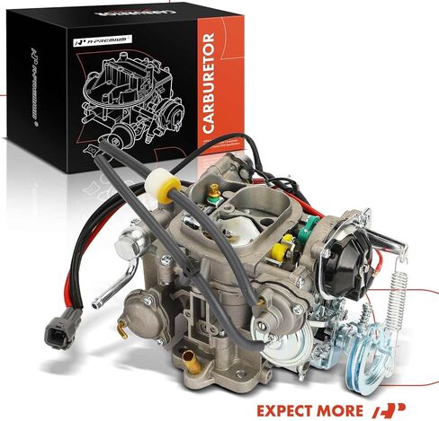A-Premium 2 Barrel Carburetor Compatible with Toyota 4Runner 1984, Celica 1981-1984, Corona 1981, Dyna/Coaster 1980, Pickup 1981-1995, Hilux 1988-1995, 2.2L 2.4L 2.8L 3.0L, Electric Choke in Kuwait