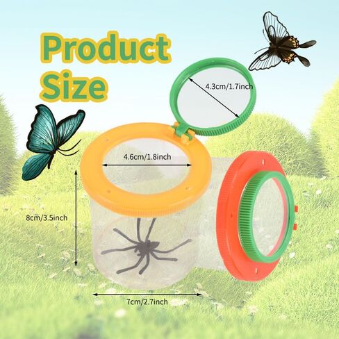 Magnifying Glasses Insect Viewer Box 3X 6X Magnifying Glasses Bug Viewer Magnifier for Science Nature Explorer in Kuwait