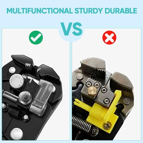 أداة تجريد الأسلاك الأوتوماتيكية من TICONN، أدوات كهربائية 3 في 1 لتقطيع الأسلاك وتقطيعها وتجعيدها (أزرق) in Kuwait