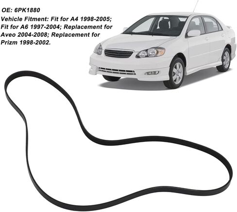الحزام السربنتيني، حزام القيادة 6PK1880 A4 A6 مقاوم للتآكل in Kuwait