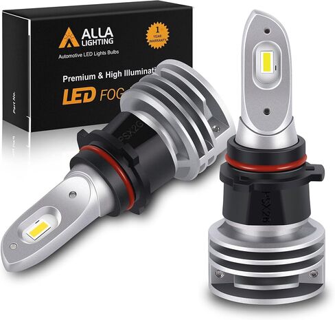 Alla Lighting CANBus 5200 Lumens 12278 PSX26W LED Fog Lights Bulbs/DRL Replacement Xtreme Super Bright Error Free 5530-SMD (3000K Amber Yellow) in Saudi Arabia