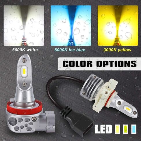 Alla Lighting CANBus 5200 Lumens 12278 PSX26W LED Fog Lights Bulbs/DRL Replacement Xtreme Super Bright Error Free 5530-SMD (3000K Amber Yellow) in Saudi Arabia