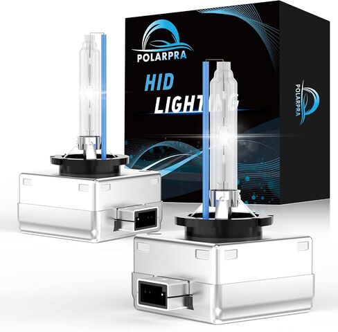 D1S HID Headlight Bulbs, 6000K Cold White 35W 7600LM Super Bright Xenon Replacement High Low Beam Headlights Bulbs Set D1R/D1C HID Lights for Cars, 5 Years Lifetime - Pack of 2 in Saudi Arabia