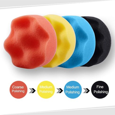 Polishing Pads Kit, Drill Polishing Pad Kit 3inch (80mm) Detail Car Buffing Pads Wool Pads Backing Plate for Car Sanding, Polishing, Waxing, Sealing Glaze in Saudi Arabia