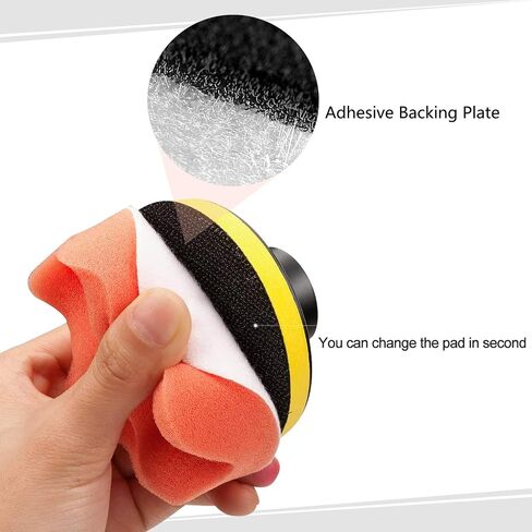 Polishing Pads Kit, Drill Polishing Pad Kit 3inch (80mm) Detail Car Buffing Pads Wool Pads Backing Plate for Car Sanding, Polishing, Waxing, Sealing Glaze in Saudi Arabia