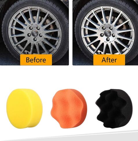 Polishing Pads Kit, Drill Polishing Pad Kit 3inch (80mm) Detail Car Buffing Pads Wool Pads Backing Plate for Car Sanding, Polishing, Waxing, Sealing Glaze in Saudi Arabia