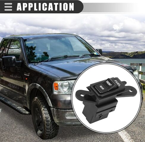 مفتاح خزان الوقود الأمامي والخلفي للسيارة من Motoforti، لسيارة Ford F-150 1992-1996، معدن بلاستيكي، F2TZ9A050A، أسود in Saudi Arabia