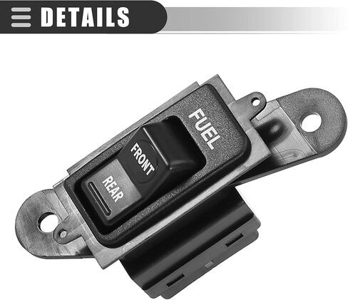 مفتاح خزان الوقود الأمامي والخلفي للسيارة من Motoforti، لسيارة Ford F-150 1992-1996، معدن بلاستيكي، F2TZ9A050A، أسود in Saudi Arabia
