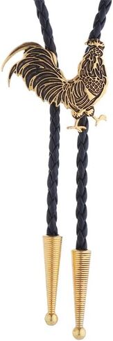 Western Cowboy Bolo tie for Men Women Vintage Gold/Silver Rooster/Death Head Moth Bolo Ties Necktie Gothic Punk Jewelry in Saudi Arabia