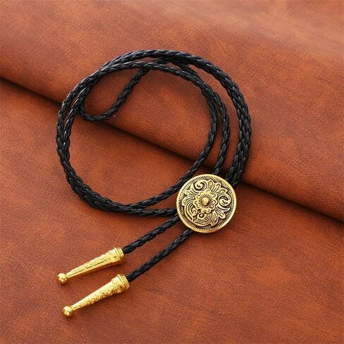 Western Cowboy Bolo tie for Men Women Vintage Gold/Silver Rooster/Death Head Moth Bolo Ties Necktie Gothic Punk Jewelry in Saudi Arabia