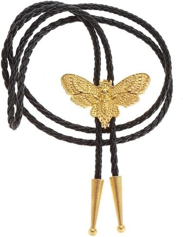 Western Cowboy Bolo tie for Men Women Vintage Gold/Silver Rooster/Death Head Moth Bolo Ties Necktie Gothic Punk Jewelry in Saudi Arabia