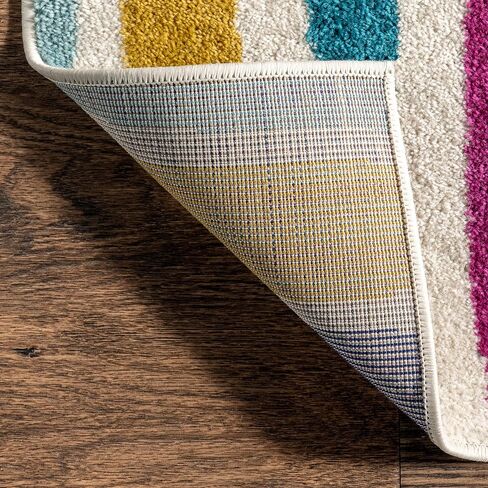 nuLOOM Thick Colorful Stripes Kids Area Rug, 4x6, Multi in Saudi Arabia