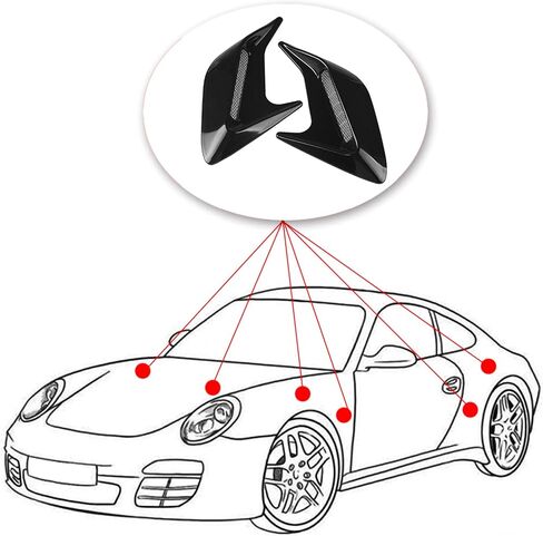 غطاء شبكة فتحة تهوية السيارة من Andux مدخل هواء مزخرف قطعتين JFK-02 (ألياف الكربون) in Kuwait