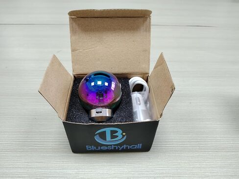 Blueshyhall LED Glass Crystal Shift Knob, Multicolor Gradient Gear Stick Shifter Lever Handle for at/MT Car Stick Lever Head (Star Pattern) in Saudi Arabia