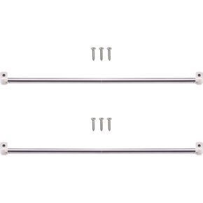 YYST Type A 39.5" Sash Curtain Rod for Top & Bottom Doors & Sidelights Window Curtain Rod Sash Curtain Rod Petite Café Rods W Screws -White (2)