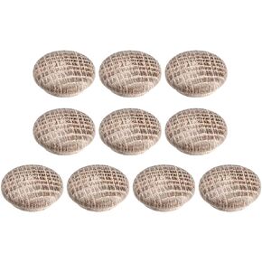 uxcell Wood Button Plugs 0.7 Inch Oak Hardwood Screw Hole Furniture Plugs 10 Pack