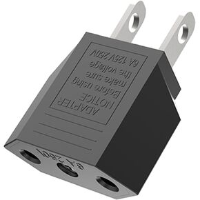 European to US Plug Adapter, EU to US Adapter,Best Simple Easy to Use Fireproof Safe US Travel Adapter, EU to US Plug Adapter, Outlet Adapter Europe to USA,1-Pack, Black