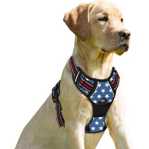 BARKBAY No Pull Dog Harness Front Clip Heavy Duty Reflective Easy Control Handle for Large Dog Walking(Star,XL)