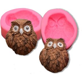 2pcs Owl Soap Silicone Mold for DIY Handmade Soap, Cake, Chocolate, Plaster Clay, Ornament, Candle Making