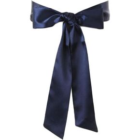 Navy Blue Sash Belt for Dress Navy Blue Satin Sash Robe Navy Blue Bathrobe Ties BW10