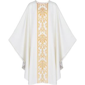 Unisex Chasuble Church Robe Gown Pastor Priest Cassock Loose Long Cape Vestment Plus size