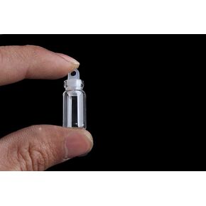 30 Pcs Mini Glass Wishing Bottles Message Bottle Clear Tiny Jars Vials with Plastic Stopper