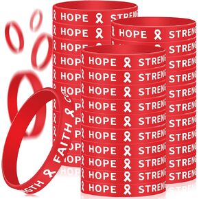 100 جهاز كمبيوتر شخصى الشريط الأحمر الوعي سيليكون أساور أمراض القلب السرطان الوعي سيليكون المطاط معصمه الشريط سوار الشريط الأحمر أسبوع لوازم السائبة للأنشطة الخيرية العامة in Kuwait