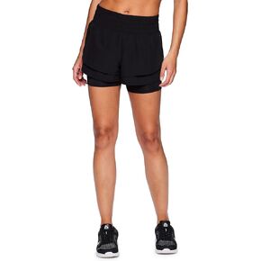RBX Running Shorts for Women, Lined Workout Shorts with Inner Compression Quick Drying Woven Flutter Shorts for Hiking, Gym