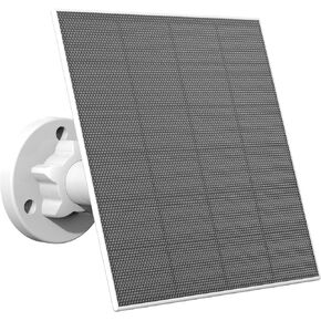 لوحة شمسية لكاميرا الأمان، لوحة شمسية USB 5 وات 5 فولت لكاميرا بطارية قابلة للشحن في الهواء الطلق، لوحة شمسية للكاميرا مع كابل شحن 9.8 قدم، حامل جداري قابل للتعديل، حزمة من 2 in Kuwait