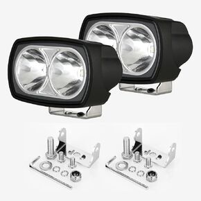 BIGLION.X 2 قطعة 4 بوصة العنبر LED القرون السوبر مشرق LED القرون ضوء الطرق الوعرة أضواء مكعب LED ضوء العمل الأصفر LED أضواء الوفير الضباب ضوء العنبر للشاحنات قارب ATV UTV دراجة نارية in Kuwait