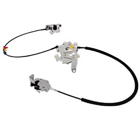 Left Driver Side Rear Door Lock Latch & Cable for Super Cab Compatible with 1999-2007 Ford F250 F350 F450 Super Duty - Locking Latches Assembly, Upper & Lower - Replaces# 4C3Z28264A01AA, 6C3Z28264A01A