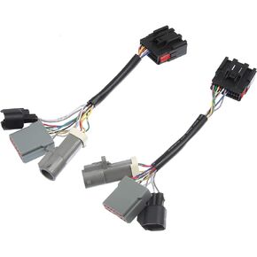 X AUTOHAUX 2 Pcs Tow Mirror Wiring Harness Adapter for Ford F250 F350 F450 F550 Truck 1999-2007 Truck Mirror Wiring Connector Mirrors Power Heated Upgrade Harness