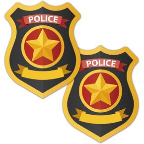 50 Police Badge Name Tag Stickers for Police Birthday Party Supplies, Police Label Stickers Police Office Stickers for Kids Teacher Office School Decorations.