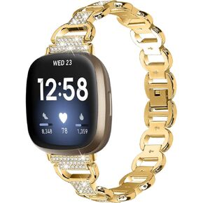 تشوفيت متوافق مع سوار Fitbit Versa 4/Sense 2 للنساء مع بديل Bling Diamond لساعة Fitbit Versa 4/Sense 2 الذكية
