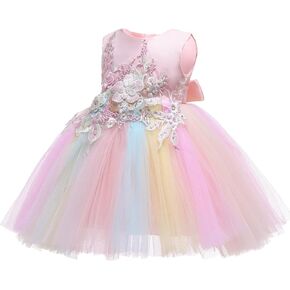 Dresses for Baby Girls Baptism Christmas Birthday Rainbow Tutu Dress for Special Occasion,18M in Kuwait