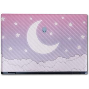 Carbon Fiber Laptop Skin Compatible with Alienware M16 R2 (2024) - Baby Moon - Premium 3M Vinyl Protective Wrap Decal Cover - Easy to Apply | Crafted in The USA by MightySkins