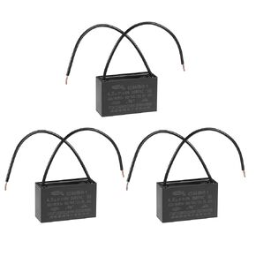 uxcell Ceiling Fan Capacitor CBB61 4.5uF 350V AC 2 Wires Metallized Polypropylene Film Capacitor 47x29x18mm for Electric Fan Pump Motor Generator 3Pcs