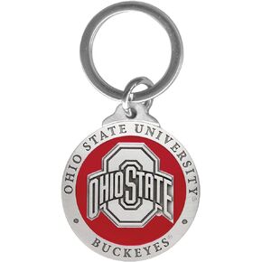 Heritage Pewter Ohio State Keychain | Durable Key Holder | Intricately Crafted Metal Pewter Alma Mater Inlay