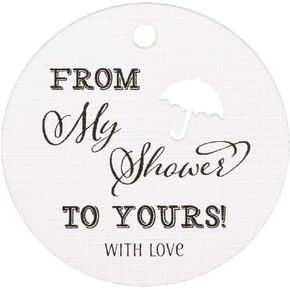 Summer-Ray 50pcs from My Showers to Yours Bridal Shower Favors Gift Tags Thank You Tags (Kraft)