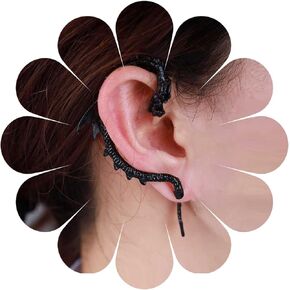 Punk Dragon Cuff Wrap Earring Gold Dragon Ear Cartilage Earring Ancient Dragon Ear Jacket Earring Statement Dragon Around Climber Earring Jewelry for Women and Girls Gifts