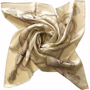 MARUYAMA Silk Scarf, ST889848 Simple Harness,35x35in, presision printed Yokohama Scarf made of 100% Silk in Kuwait
